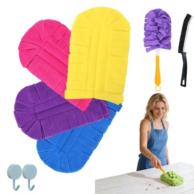 360 Electrostatic Duster Refills, 2026 New Duster Refills Reusable with Duster Handles, Washable Dusters for Home & Office Multi-Surface Cleaning (4pcs)