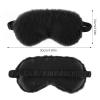 2 Pcs Plush Sleep Eye Mask Cute Soft Sleeping Blindfold Adjustable Furry Nap Eye Cover Night Comfortable Faux Fur Eyeshade for Plane Game Winter Men Women Gift view 2