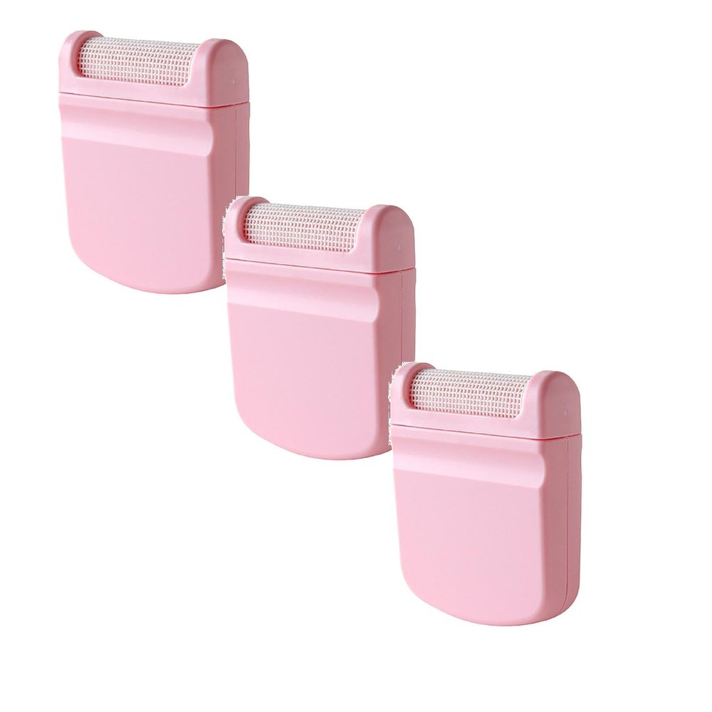 3Pcs Mini Manual Pilling Shaver, 2026 Creative Double-Headed Lint Remover, Portable Sweater Pilling Shaver, Dual-Action Design, for Removing Lint and Pillings from Coats, Sweaters, Etc (Pink_3Pack)
