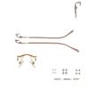 1 Pair Metal Frame Arms Rimless Glasses Legs and Nose Bridge Glasses Replacement Temple Eyewear Frame Temple view 1