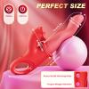 10 Modes Quiet Powerful Travel Rechargeable Electric Bullet MassageHandheld Personal Bullet Tool for Quick Relaxation U26433 (Red) view 4