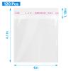 Aubeco 4X4 Inch 120Pcs Clear Cellophane Bags with Seal, Adhesive Cookie Bag for DIY, Small Products, Food, and Packaging view 2