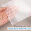 Aubeco 4X4 Inch 120Pcs Clear Cellophane Bags with Seal, Adhesive Cookie Bag for DIY, Small Products, Food, and Packaging view 3