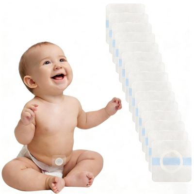 35Pcs Baby Belly Navel Patches Belly Button Patch Umbilica Hernia Belt Baby, Hernia Patch for Infants, Correction Button Wrap Shaper 88cm with Water-Resistant Cotton Pads