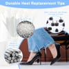 24 Pairs Heel Caps for High Heels, Black U-Shape Heel Replacement Tips (8-12.5mm), Fits Women's Boots & Dress Shoes view 3