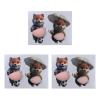 3D Shiba Inu Dog Belly Sticker 3 Sheet 6pcs Super Soft Silicone Anti-Collision Sticker for Home Aesthetics,Cute Puppy Wearing Orange Outfit with Pink Belly Decals Gift (Style B) view 1