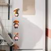 3D Shiba Inu Dog Belly Sticker 3 Sheet 6pcs Super Soft Silicone Anti-Collision Sticker for Home Aesthetics,Cute Puppy Wearing Orange Outfit with Pink Belly Decals Gift (Style B) view 4