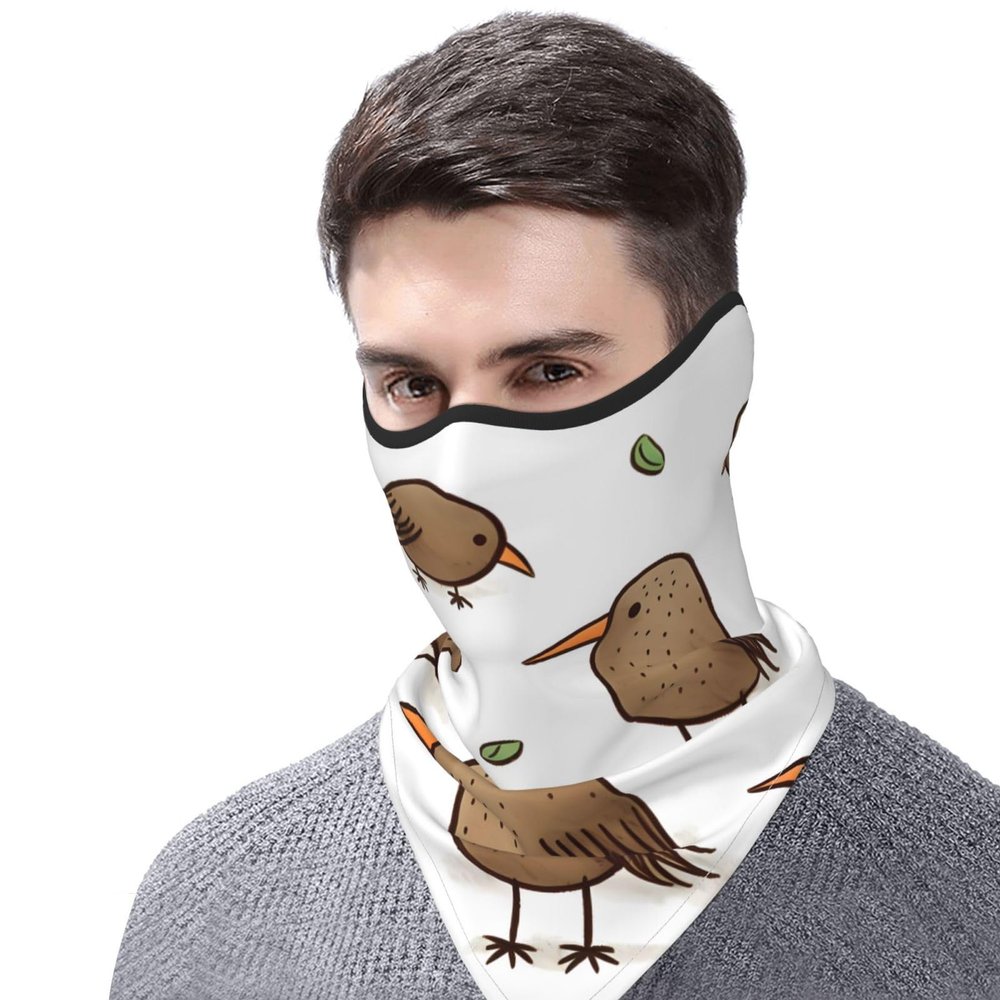 FHEDVBN Kiwi Birds Cute Ski Mask UPF 50+ Balaclava - Windproof Face Cover for Men Women Cooling Summer Half Face Mask Scarf Sun UV Protection Neck Gaiter for Outdoor Activities