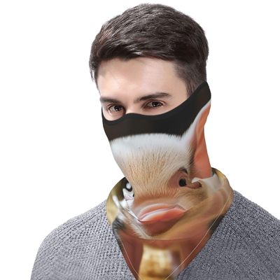 FHEDVBN Cute Animal Ski Mask UPF 50+ Balaclava - Windproof Face Cover for Men Women Cooling Summer Half Face Mask Scarf Sun UV Protection Neck Gaiter for Outdoor Activities