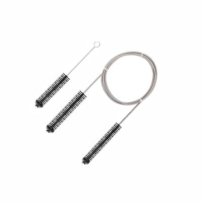BE-TOOL Multi-Use CPAP Cleaning Brush Portable for Aquarium Filters/Shower Drains/Refrigerator Pipes (Dual-Ended Black)