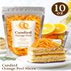 10oz Candied Orange Peel Slices - Orange Peel Strips Cocktail Garnish Glazed, Sweet-Tart Chewy Candied Fruit Peels in Resealable Bag, Perfact for Old Fashioned Garnish & Baking Easter Desserts(283g view 2