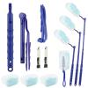 30 Count Heavy Duty Duster Refills with 2 Pcs Handles and Crevice Brushes Starter Kit, Microfibers Multisurface Dusters for Cleaning Home, Celling Fan, Blinds, Vent & Shelves(Blue) view 1