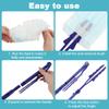 30 Count Heavy Duty Duster Refills with 2 Pcs Handles and Crevice Brushes Starter Kit, Microfibers Multisurface Dusters for Cleaning Home, Celling Fan, Blinds, Vent & Shelves(Blue) view 3