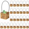 40 Pcs Mini Succulent Favor Boxes, Good Luck Paper Gift Bags With Handles, Square Plant Pots For Parties view 1
