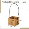40 Pcs Mini Succulent Favor Boxes, Good Luck Paper Gift Bags With Handles, Square Plant Pots For Parties view 4