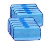 Replacement Mopping Cloth,Compatible For Roomba,Compatible For Braava,390t 380t 380 320 Mint 4200 4205 5200 5200C Vacuum Cleaner Anti-Scratch(10pcs) view 1