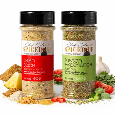 2 Pack Italian Seasoning Blend & Asian BBQ Rubs & Spices for Grilling | All Purpose Seasonings and Spices for Cooking Pasta & Roasting Ribs & Chicken | Brisket Rub for Grilling Meat, Beef & Ribs