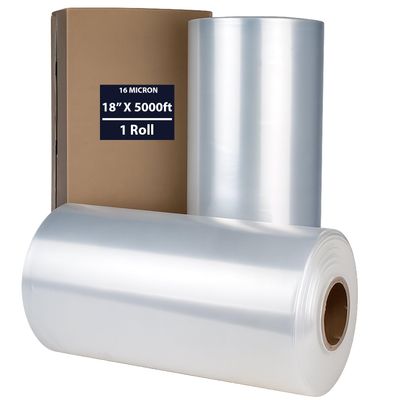 PreservaWrap Non-PVC Overwrap Film 16Micron, 18" X 5000' & 1 Roll | Recyclable High Clarity Food Wrap Roll for Meat, Poultry & Produce | Superior Stretch High Clarity Food Wrap Rolls