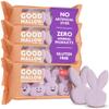 GoodMallow Plant-Based Easter Bunny Shaped Marshmallows 4 x 4 Pack Purple 100% Vegan Marshmallows with No Artificial Dyes Non-Dairy, Gluten Free, Gelatin Free Marshmellows, Pastel Party Candy (16 Purple Bunnies)