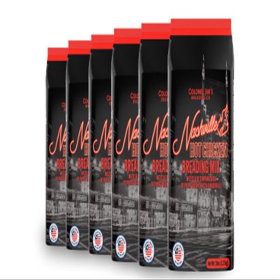Colonel Jim's Nashville Hot Chicken Breading Mix, 5 lb Bags (Case of 6) - Spicy Southern Fry Coating - Professional Restaurant-Quality - Made in USA