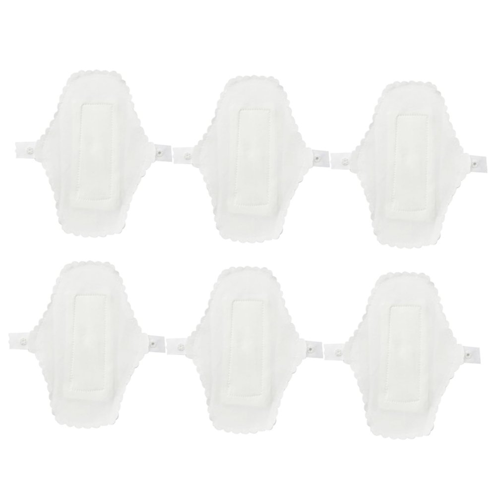 Anneome Reusable Sanitary Pads 6pcs Set Waterproof Cotton Washable Menstrual Cloth Pads 180mm Leakproof Breathable Feminine Care for Everyday Use