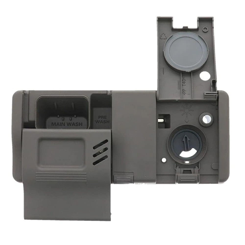 Dishwasher Detergent and Rinse Aid Dispenser Assembly for LG, Gray, Replacement Part MCU61861001 AP5669775 and PS7321775