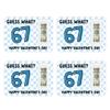 Andaz Press 4 Pack 67 Valentines Money Holders for Cash, Money Holder for Cash Gift With Plastic Dome, Blue Guess What Six Seven Funny Happy Valentines Gift, Boys, 5x7 inch view 1