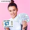 Andaz Press 4 Pack 67 Valentines Money Holders for Cash, Money Holder for Cash Gift With Plastic Dome, Blue Guess What Six Seven Funny Happy Valentines Gift, Boys, 5x7 inch view 4