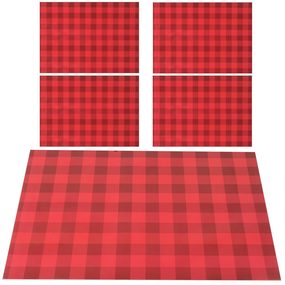 Healvian 5pcs Burgundy and Dark Checkered Wrapping Paper Sheets for Christmas Holiday Wrap, Decorative Tissue for Birthday, Wedding, Valentines Day, 50x70cm