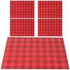 Healvian 5pcs Burgundy and Dark Checkered Wrapping Paper Sheets for Christmas Holiday Wrap, Decorative Tissue for Birthday, Wedding, Valentines Day, 50x70cm view 1