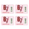 Andaz Press 4 Pack 67 Valentines Money Holders for Cash, Money Holder for Cash Gift With Plastic Dome, Red Heart Glitter Six Seven Funny Happy Valentines Gift, Girls, 5x7 inch view 1