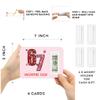 Andaz Press 4 Pack 67 Valentines Money Holders for Cash, Money Holder for Cash Gift With Plastic Dome, Red Heart Glitter Six Seven Funny Happy Valentines Gift, Girls, 5x7 inch view 2