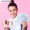 Andaz Press 4 Pack 67 Valentines Money Holders for Cash, Money Holder for Cash Gift With Plastic Dome, Red Heart Glitter Six Seven Funny Happy Valentines Gift, Girls, 5x7 inch view 4