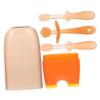 EXHUMKY Silicone Toothbrush 3pcs with Tongue Scraper Oral Cleaner Soft Newborn Mouth Care view 1