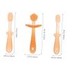 EXHUMKY Silicone Toothbrush 3pcs with Tongue Scraper Oral Cleaner Soft Newborn Mouth Care view 2