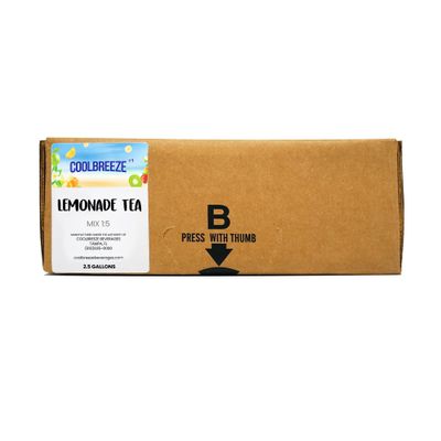 Coolbreeze Beverages Lemonade Tea 2.5 Gal BIB Bag In Box - Flavor Syrup Concentrate for Fountain Machines, Home Use