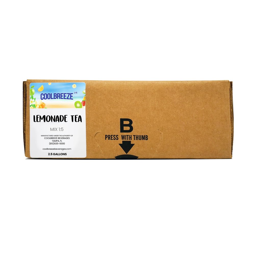 Coolbreeze Beverages Lemonade Tea 2.5 Gal BIB Bag In Box - Flavor Syrup Concentrate for Fountain Machines, Home Use