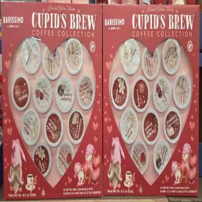 Barissimo Limit Edition Flavors Cupid's Brew Coffee Collection 12 Cups 4.2oz 120g (Two Boxes)