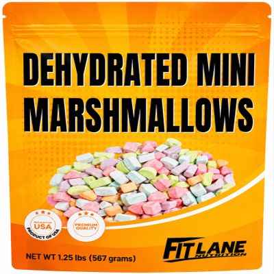 Dehydrated Mini Marshmallow Bits Only 1.25 lbs Bag - Lucky Assorted Charms Shaped for Cereal, Hot Chocolate and Cocoa - by Fit Lane Nutrition