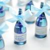 100 Pcs 2.6" Pre-Tied Blue Satin Ribbon Bows Twist Tie All-in-One Party Decor Kit Premade Bows for Gift Wrapping, Treat Bags & Tying The Knot Celebrations,Light Blue view 3
