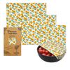 Reusable Beeswax Wraps For Food SML 3 Pack Bee's Wrap for Bowl Covers and Food Storage, Reusable Cling Wrap (Yellow Fruit) view 1