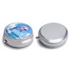 Little Dolphin Pill Box Round Weekly Pills Organizer with Mirror 3 Compartments Portable Travel Pills Container Cute Pill Case for Fish Oil Supplements view 3