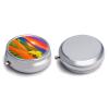 Sunset in The Countryside Pill Box Round Weekly Pills Organizer with Mirror 3 Compartments Portable Travel Pills Container Cute Pill Case for Fish Oil Supplements view 3