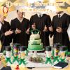Dunzoom 72 Pack 72 Pack 2026 Graduation Candy Champagne Flute Plastic, Graduation Party Favors for Guests 5 oz Cocktail Disposable Box Jar and Mini Grad Cap with Tassel Pull Bow Glasses (Green) view 2