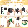 Dunzoom 72 Pack 72 Pack 2026 Graduation Candy Champagne Flute Plastic, Graduation Party Favors for Guests 5 oz Cocktail Disposable Box Jar and Mini Grad Cap with Tassel Pull Bow Glasses (Green) view 3