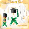 Dunzoom 72 Pack 72 Pack 2026 Graduation Candy Champagne Flute Plastic, Graduation Party Favors for Guests 5 oz Cocktail Disposable Box Jar and Mini Grad Cap with Tassel Pull Bow Glasses (Green) view 4