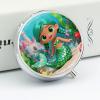 Scales Green Mermaid Pill Box Round Weekly Pills Organizer with Mirror 3 Compartments Portable Travel Pills Container Cute Pill Case for Fish Oil Supplements view 4