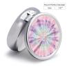Pastel Tie Dye Pill Box Round Weekly Pills Organizer with Mirror 3 Compartments Portable Travel Pills Container Cute Pill Case for Fish Oil Supplements view 2