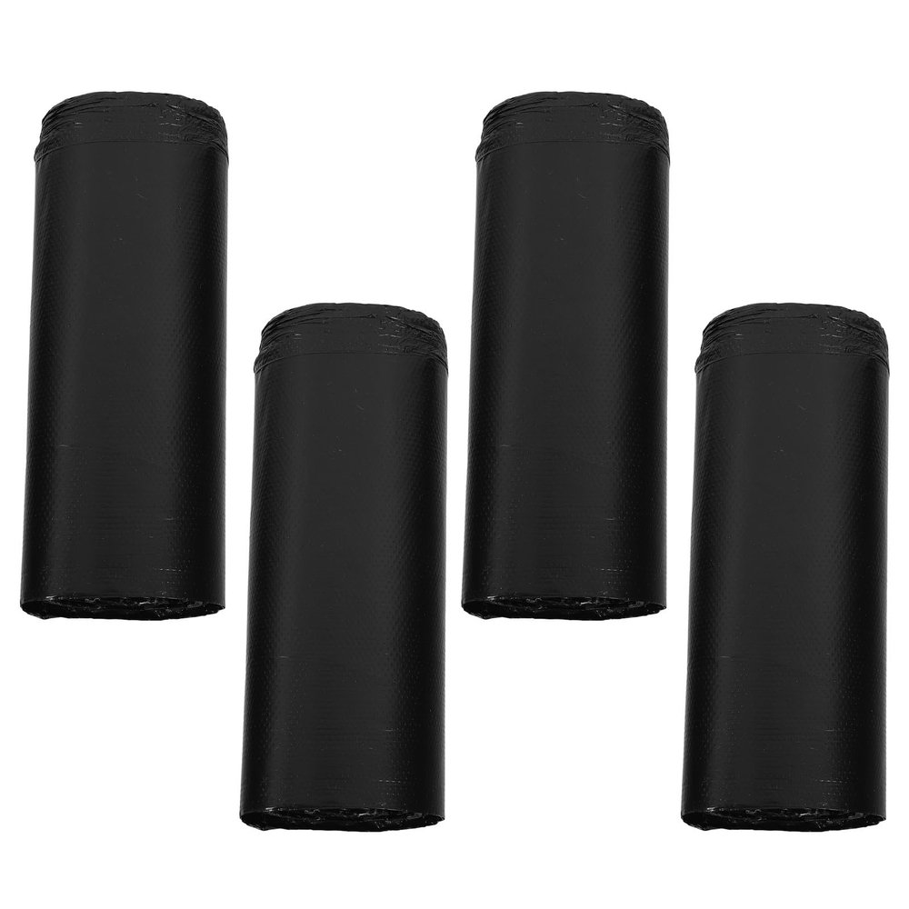 CHILDWEET Black Garbage Bags for Bathroom 45x50cm 2.5 Mil Thick Plastic Trash Bags 200-count 4 Rolls Strong Wastebasket Liners for Home Kitchen Office Use