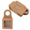Hapivida 25 Count Kraft Paper Wine Bottle Boxes with Window Foldable Hanging Gift Boxes for Empty Wine Bottles Decoration view 1